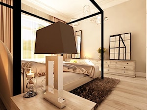 ANGIELSKI ROMANTYZM W REZYDENCJI W MILANÓWKU - Duża beżowa sypialnia, styl nowoczesny - zdjęcie od TissuArchitecture