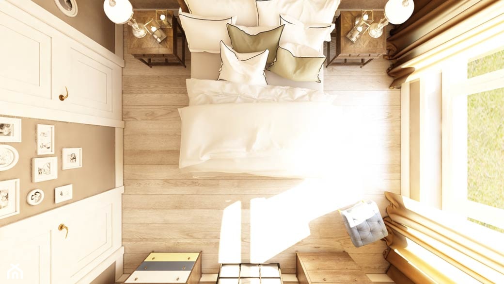 ANGIELSKI ROMANTYZM W REZYDENCJI W MILANÓWKU - Średnia beżowa sypialnia, styl tradycyjny - zdjęcie od TissuArchitecture - Homebook
