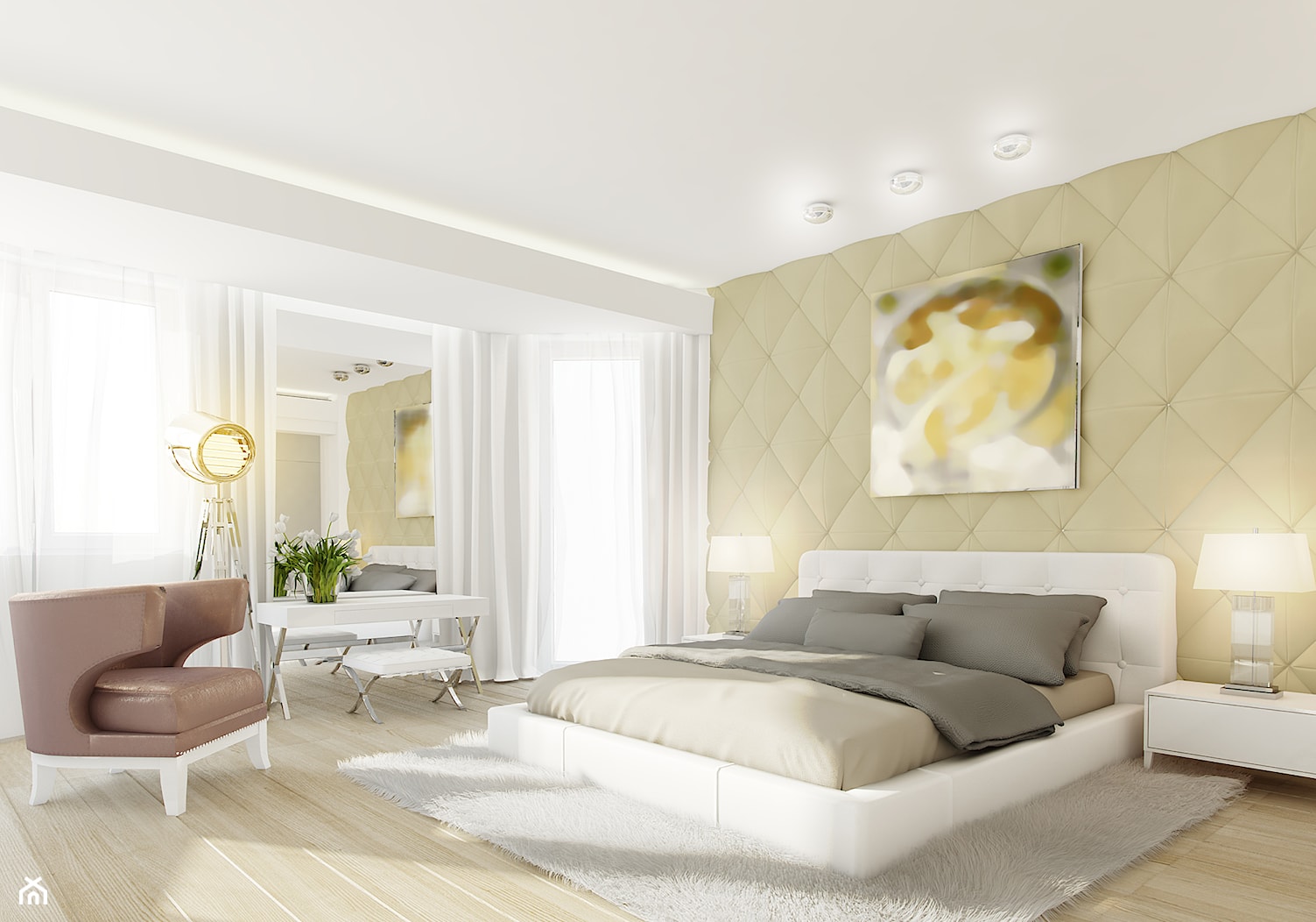Projekt wnętrza eleganckiego apartamentu w naturalnych barwach – Tissu. - zdjęcie od TissuArchitecture - Homebook