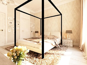 ANGIELSKI ROMANTYZM W REZYDENCJI W MILANÓWKU - Średnia beżowa sypialnia, styl tradycyjny - zdjęcie od TissuArchitecture