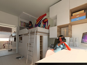 Flat - Średni szary pokój dziecka dla dziecka dla nastolatka dla dziewczynki, styl nowoczesny - zdjęcie od Bartlomiej Bieganski