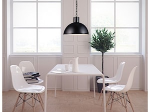 Mała biała jadalnia jako osobne pomieszczenie, styl minimalistyczny - zdjęcie od Sklep Internetowy A-T
