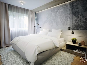 DOM POD WROCŁAWIEM - Średnia szara sypialnia, styl nowoczesny - zdjęcie od 2b design