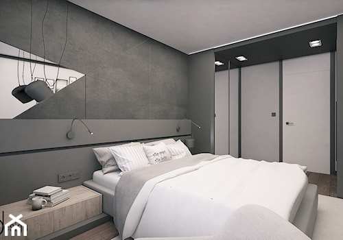 MIESZKANIE W WARSZAWIE - Średnia szara sypialnia, styl nowoczesny - zdjęcie od 2b design