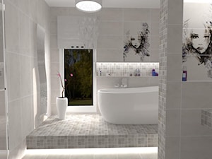 Łazienka w jasnych tonacjach - zdjęcie od Iwona Kołecka - Projektowanie wnętrz