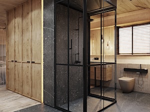 Bielsko - Biała - Duża z marmurową podłogą z punktowym oświetleniem łazienka, styl nowoczesny - zdjęcie od razoo-architekci