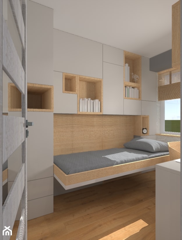 Projekt małej sypialni - Sypialnia, styl nowoczesny - zdjęcie od Nana Project Sp. z o.o.