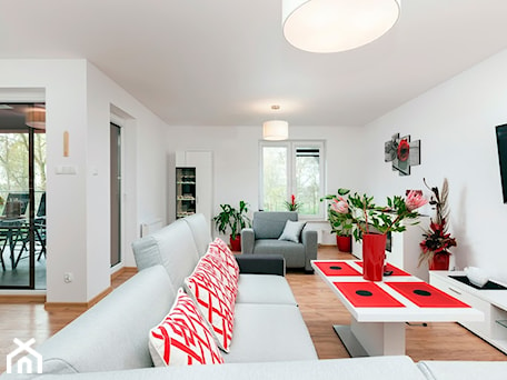 Aranżacje wnętrz - Salon: Nowoczesny apartament - Salon, styl nowoczesny - Apartments M&M- obsługa i aranżacja nieruchomości. Przeglądaj, dodawaj i zapisuj najlepsze zdjęcia, pomysły i inspiracje designerskie. W bazie mamy już prawie milion fotografii!