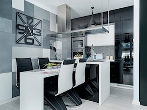 Design - Średnia szara jadalnia w kuchni - zdjęcie od Apartments M&M- obsługa i aranżacja nieruchomości