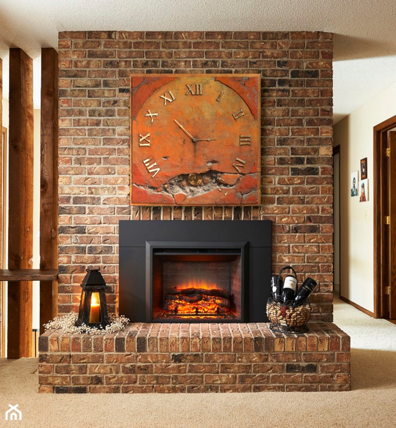 duży zegar ścienny, kominek - zdjęcie od ZegaryDesign - Homebook