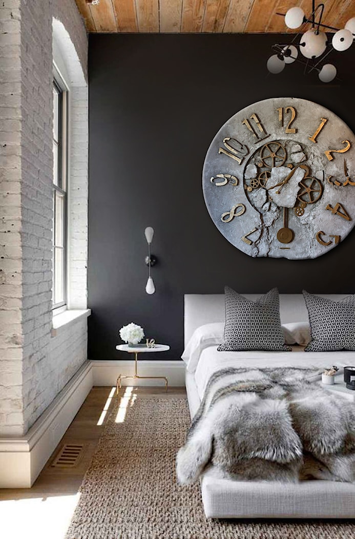 duży zegar ścienny loft - zdjęcie od ZegaryDesign - Homebook