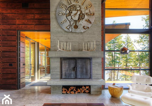 duży zegar ścienny, kominek - zdjęcie od ZegaryDesign