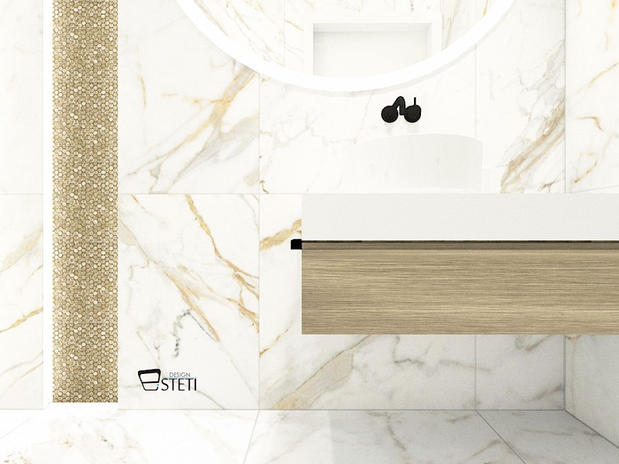 Łazienka w marmurowych płytkach - zdjęcie od Esteti Design