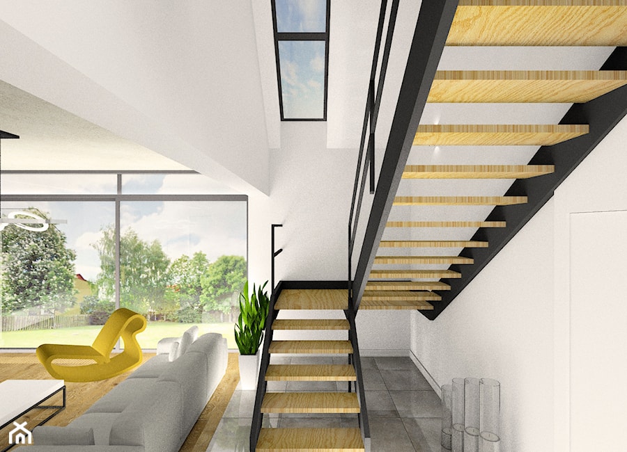 Nowoczesny dom jednorodzinny - Schody, styl nowoczesny - zdjęcie od Esteti Design