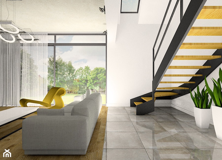 Nowoczesny dom jednorodzinny - Schody, styl nowoczesny - zdjęcie od Esteti Design