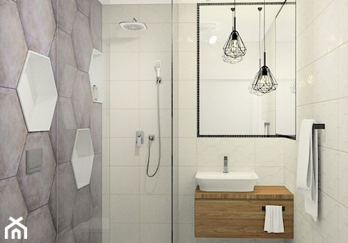 Mała łazienka w domu jednorodzinnym - Mała bez okna łazienka, styl minimalistyczny - zdjęcie od Esteti Design