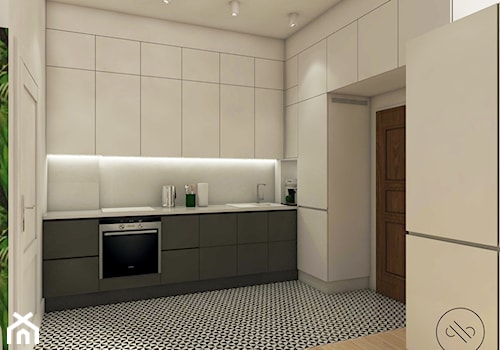 Do wynajęcia! - Średnia otwarta biała z zabudowaną lodówką kuchnia w kształcie litery l, styl nowoczesny - zdjęcie od Pepe Interiors