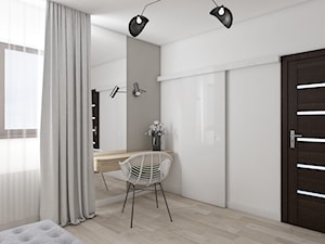 Dom pod Piasecznem - Średnia biała sypialnia, styl nowoczesny - zdjęcie od Pepe Interiors