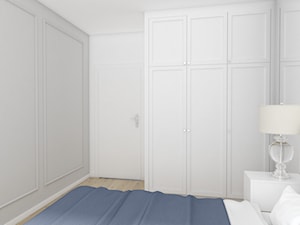 Wilanów dla każdego - Średnia biała szara sypialnia, styl nowoczesny - zdjęcie od Pepe Interiors