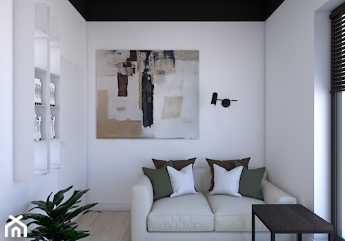 Dwupoziomowe mieszkanie - Mała biała sypialnia, styl nowoczesny - zdjęcie od Pepe Interiors