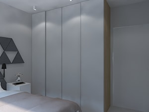 Mieszkanie dla dwojga - Mała szara sypialnia, styl nowoczesny - zdjęcie od Pepe Interiors