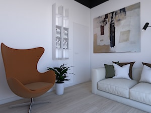 Dwupoziomowe mieszkanie - Mała biała sypialnia, styl nowoczesny - zdjęcie od Pepe Interiors