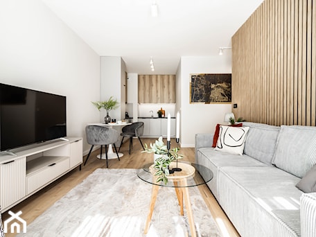 Aranżacje wnętrz - Salon: Wrocław Dmowskiego - Salon, styl nowoczesny - Kornelia Gąsiecka Home Staging. Przeglądaj, dodawaj i zapisuj najlepsze zdjęcia, pomysły i inspiracje designerskie. W bazie mamy już prawie milion fotografii!