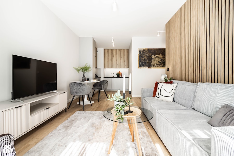 Wrocław Dmowskiego - Salon, styl nowoczesny - zdjęcie od Kornelia Gąsiecka Home Staging