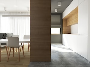 Projekt apartamentu - Skala szarości - Kuchnia, styl nowoczesny - zdjęcie od T3 Atelier