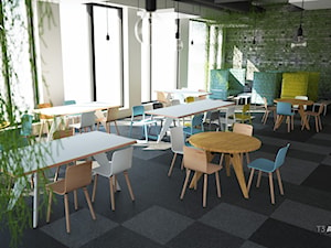 Projekt biura z firmy z branży IT - Duże z sofą białe biuro, styl nowoczesny - zdjęcie od T3 Atelier