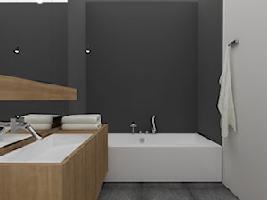 Projekt apartamentu - Skala szarości - Łazienka, styl nowoczesny - zdjęcie od T3 Atelier