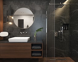 Elegancka łazienka z jodełką - zdjęcie od Sylwia Sławek - Homebook