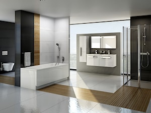 Koncept Chrome - Duża jako pokój kąpielowy łazienka z oknem - zdjęcie od RAVAK