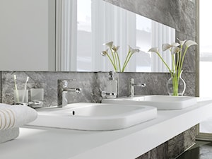 Koncept Chrome - Średnia z dwoma umywalkami łazienka - zdjęcie od RAVAK