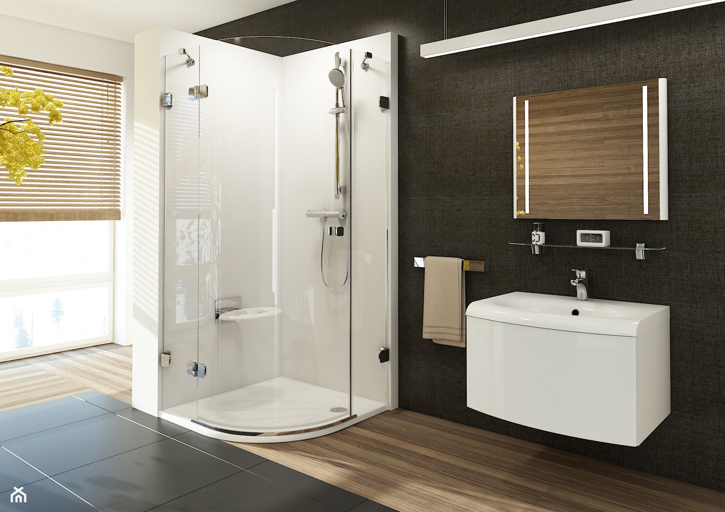 Łazienki z kabiną prysznicową - Łazienka - zdjęcie od RAVAK - Homebook