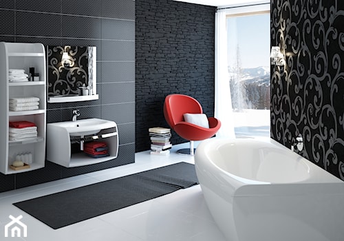 Koncept Evolution - Jako pokój kąpielowy łazienka z oknem, styl glamour - zdjęcie od RAVAK