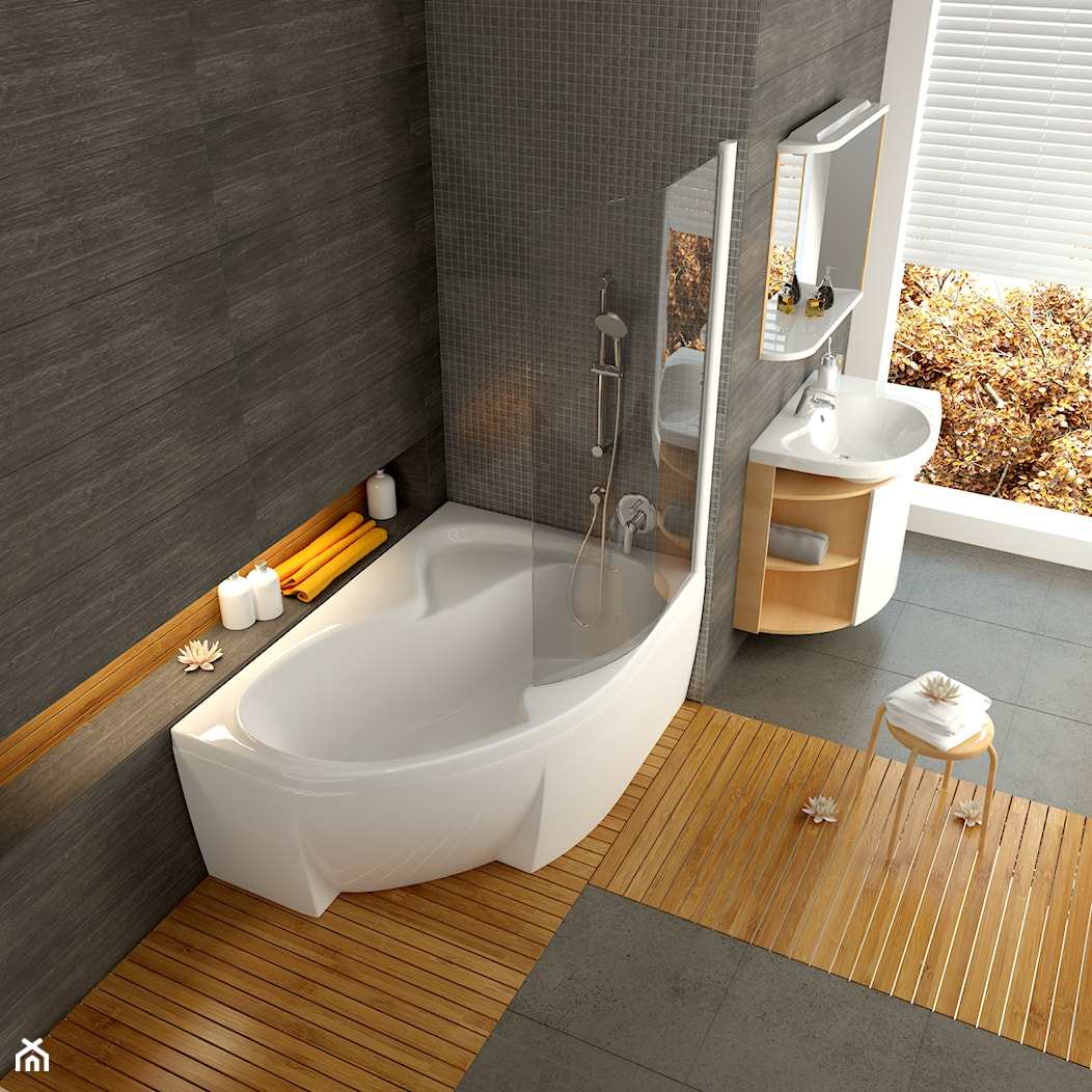 Koncept Rosa - Średnia łazienka z oknem - zdjęcie od RAVAK - Homebook