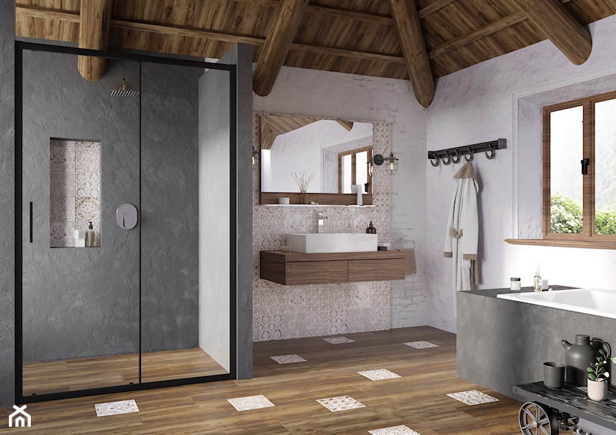 Blix - kabiny i drzwi prysznicowe - Łazienka, styl rustykalny - zdjęcie od RAVAK