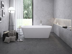 Wanny i umywalki SOLO - Średnia łazienka z oknem, styl minimalistyczny - zdjęcie od RAVAK