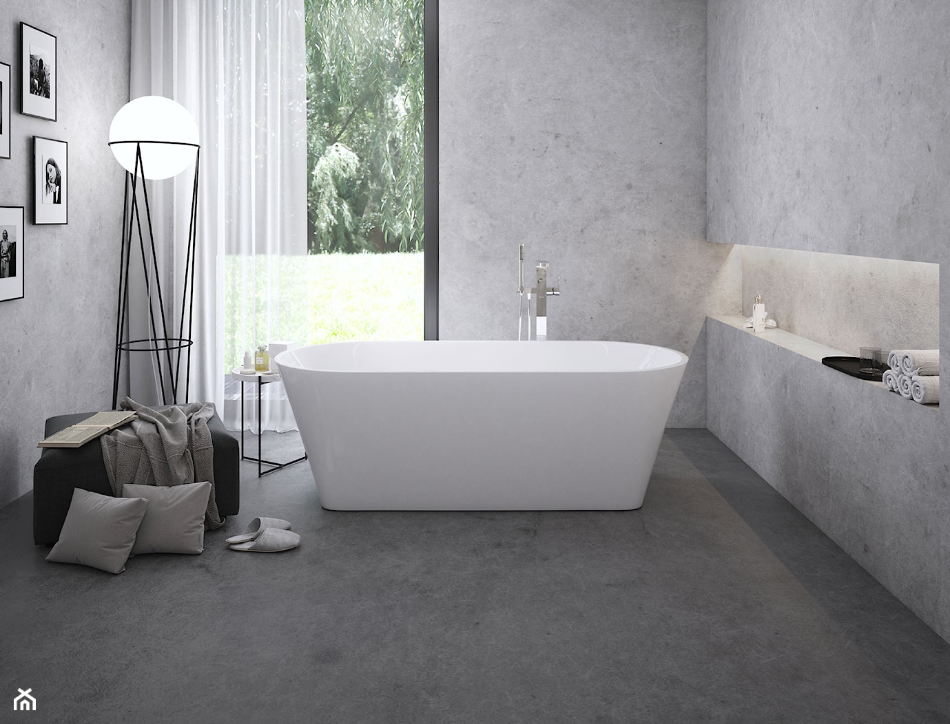 Wanny i umywalki SOLO - Średnia łazienka z oknem, styl minimalistyczny - zdjęcie od RAVAK - Homebook
