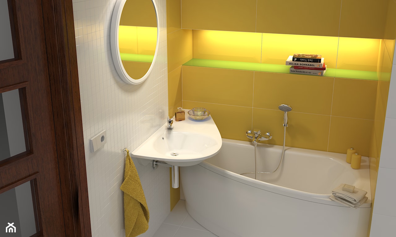  żółta łazienka