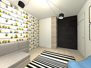 Minionkowy zawrot glowy - pokoj 4 latka - Średni czarny szary pokój dziecka dla nastolatka dla chłopca, styl nowoczesny - zdjęcie od Magdalena Grzyb Artmania