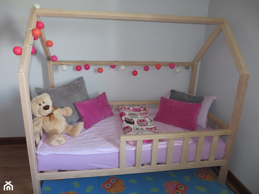 Meble dla dzieci - Łóżko domki - Mały szary pokój dziecka dla dziecka dla dziewczynki - zdjęcie od Art Wood