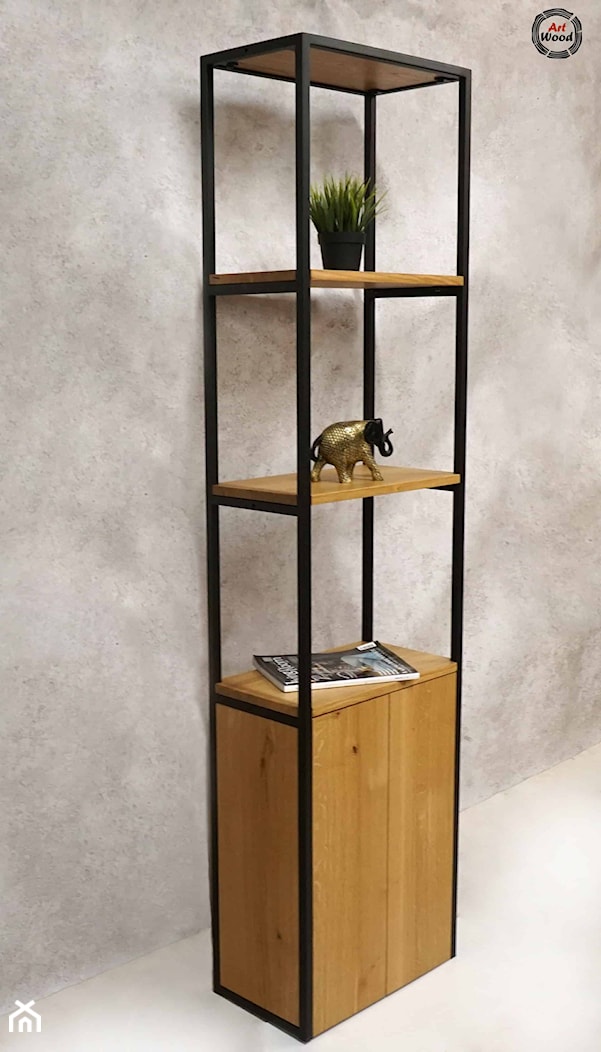 Regal loftowy dębowy - zdjęcie od Art Wood - Homebook