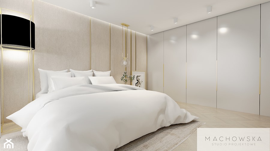 Elegancja w nowoczesnym wydaniu - sypialnia - zdjęcie od Machowska Studio Projektowe