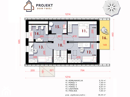 Aranżacje wnętrz - Domy: Dom Twój 100 - PROJEKT DOM TWÓJ (biuro projektówe). Przeglądaj, dodawaj i zapisuj najlepsze zdjęcia, pomysły i inspiracje designerskie. W bazie mamy już prawie milion fotografii!