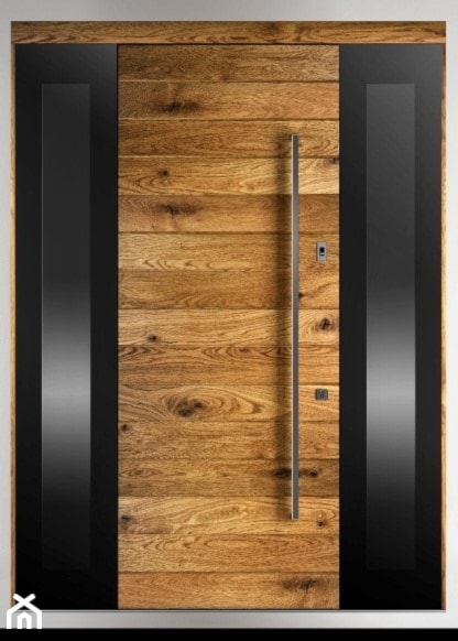 XFAKTOR z dwoma bocznymi dostawkami. - zdjęcie od PARMAX - producent ekskluzywnych drewnianych drzwi zewnętrznych