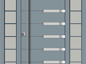 Drzwi zewnętrzne | Top INOX 15 z dwiema dostawkami - zdjęcie od PARMAX - producent ekskluzywnych drewnianych drzwi zewnętrznych