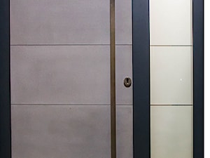 Drzwi Dębowe Pełne Top Design z nakładka betonową - zdjęcie od PARMAX - producent ekskluzywnych drewnianych drzwi zewnętrznych