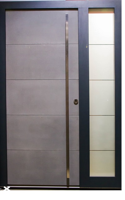 Drzwi Dębowe Pełne Top Design z nakładka betonową - zdjęcie od PARMAX - producent ekskluzywnych drewnianych drzwi zewnętrznych - Homebook
